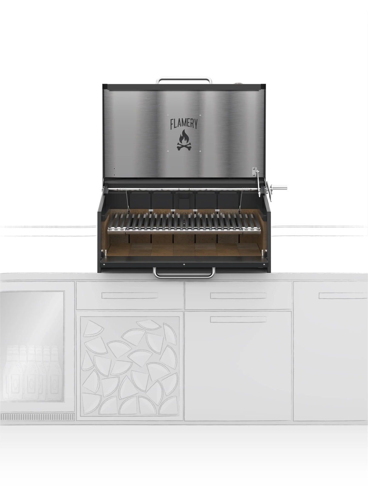 Flamery Small Asado Pro 3.1 Built-In with Full Grill