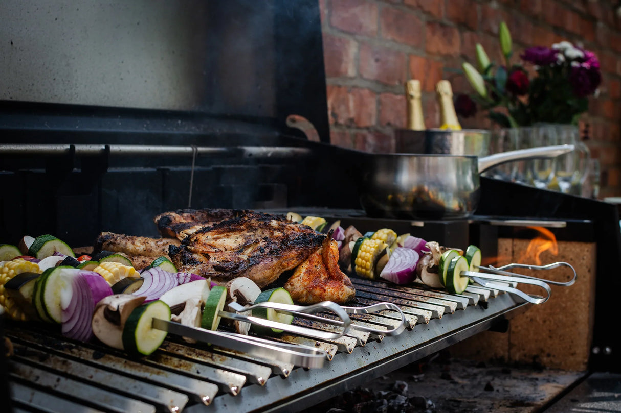 Flamery Large Asado Argentinian BBQ with Full Grill + Firebox