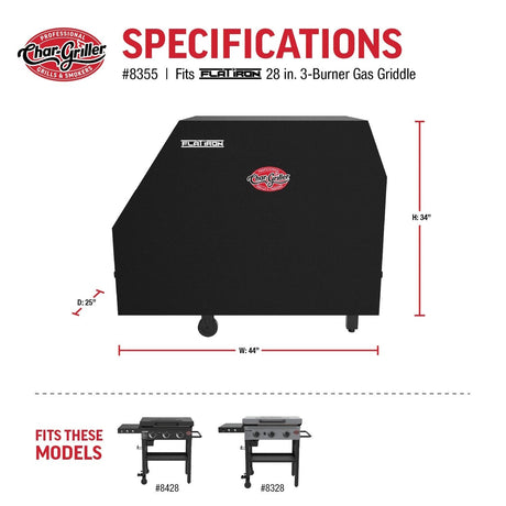 Cover for 3 Burner Char-Griller Griddle Plancha BBQ
