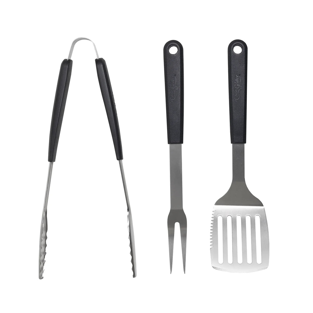 Char-Griller BBQ Tool Kit, Spatula Fork & Tongs