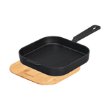 Enders Large Cast Iron Frying Pan with Bamboo Board