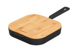 Enders Large Cast Iron Frying Pan with Bamboo Board