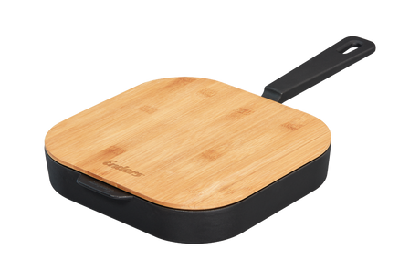 Enders Large Cast Iron Frying Pan with Bamboo Board