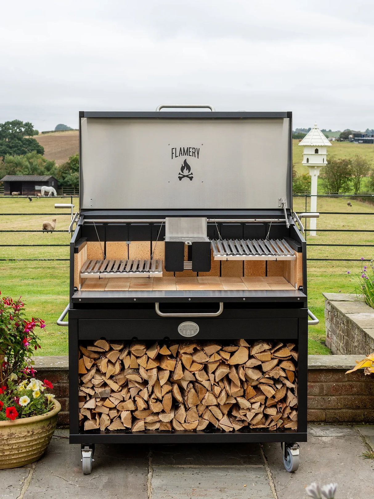 Flamery BBQ Trolley for Large Asado