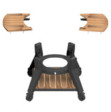 Trolley with Acacia Shelves for V2 Max KamaGear Kamado