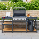 Grillstream Sanctuary Outdoor Kitchen 4 Burner Hybrid with Ceramic Side Burner