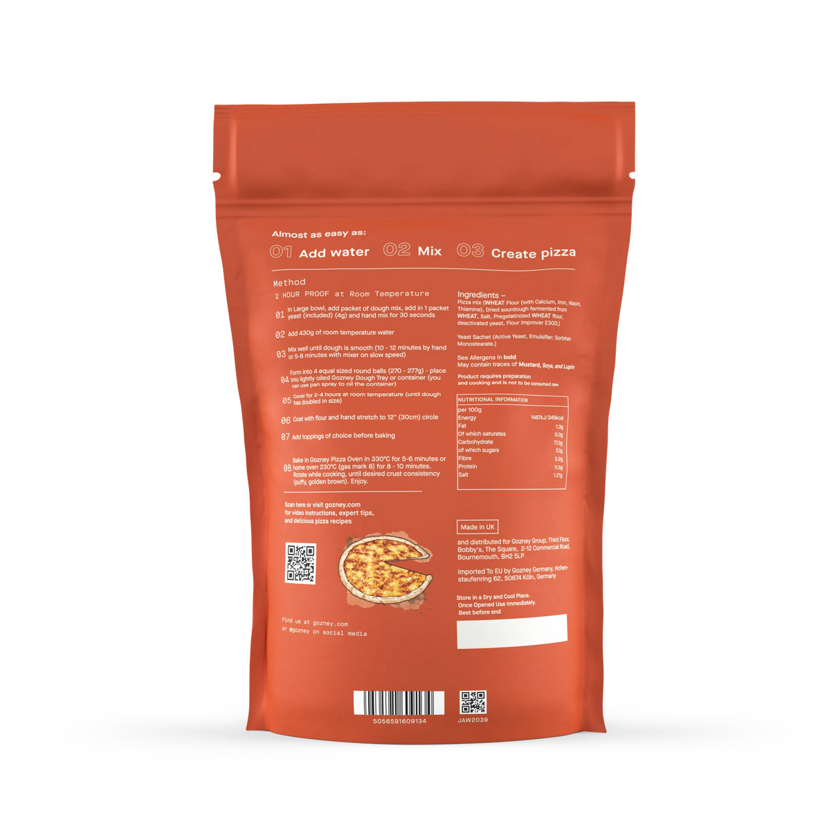 Just Add Water Classic Dough Mix for 4 x 12" Pizzas